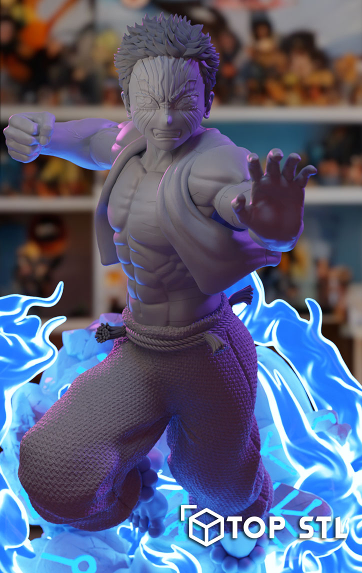 Akaza from Demon Slayer – 3D Print STL Model - Image 4