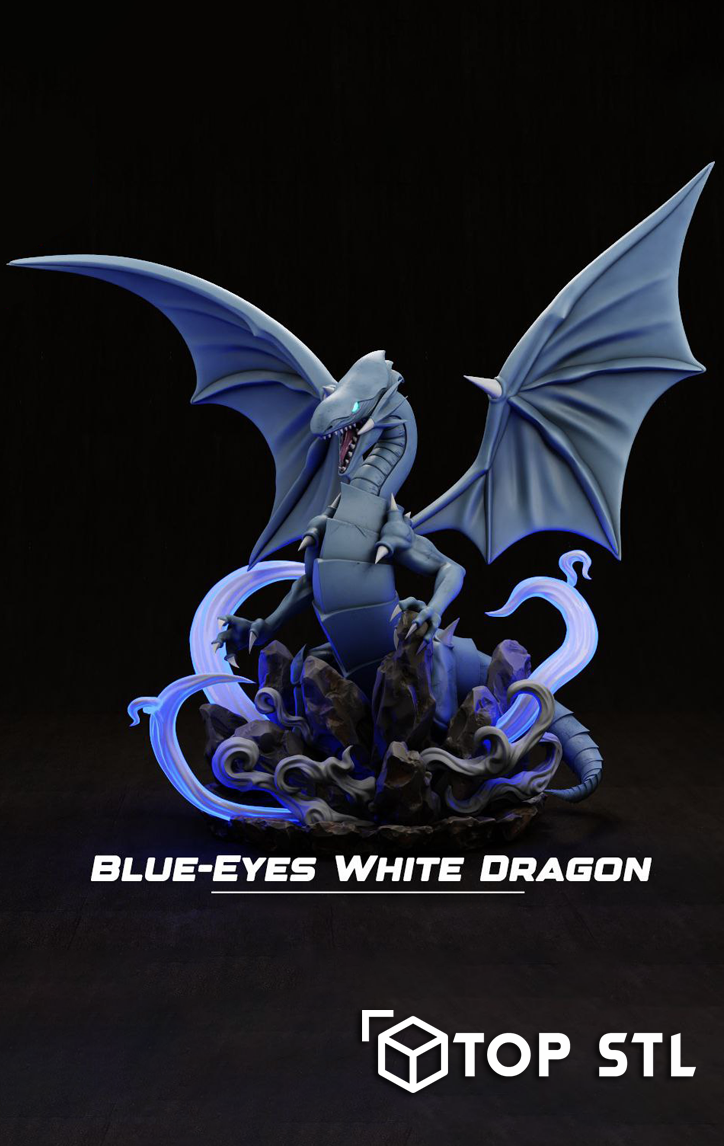 Blue Eyes White Dragon (Yu-Gi-Oh!) Collectible STL 3D Print