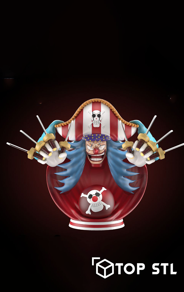 Buggy the Clown Bust | 3D Printable Figure (STL)