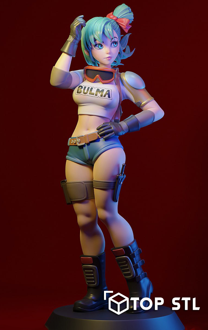 Bulma Dragonball – High-Detail STL 3D Model