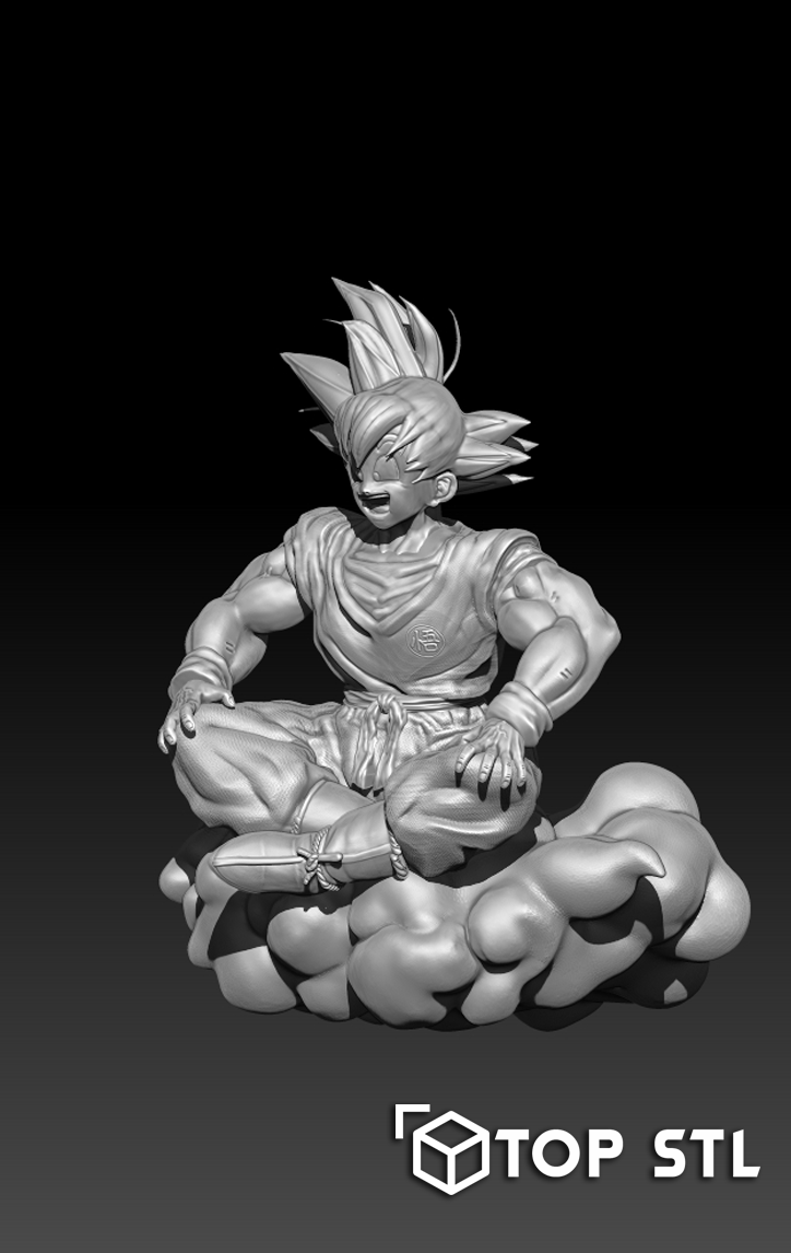 Goku Flying Cloud (Dragon Ball) Resin 3D Printable STL - Image 2