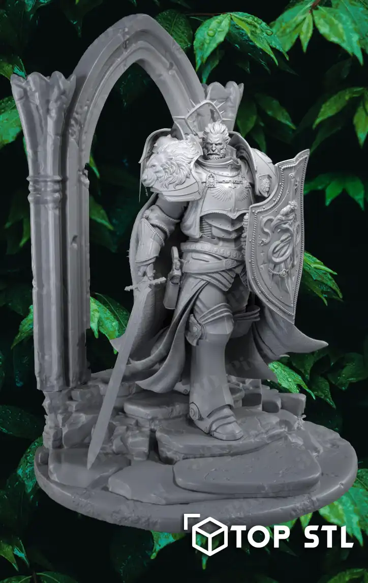 Warhammer 40k Lion El Johnson Files Dragon Ball STL Model for Resin & FDM - Image 2