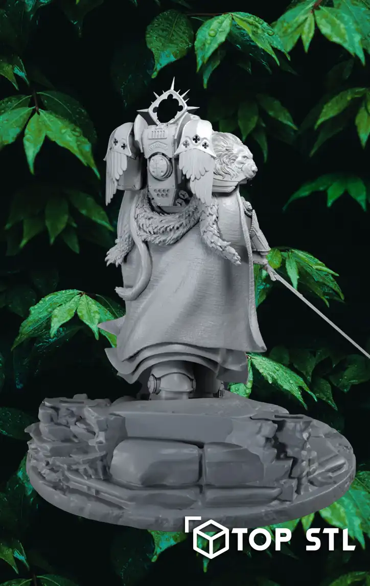 Warhammer 40k Lion El Johnson Files Dragon Ball STL Model for Resin & FDM - Image 3