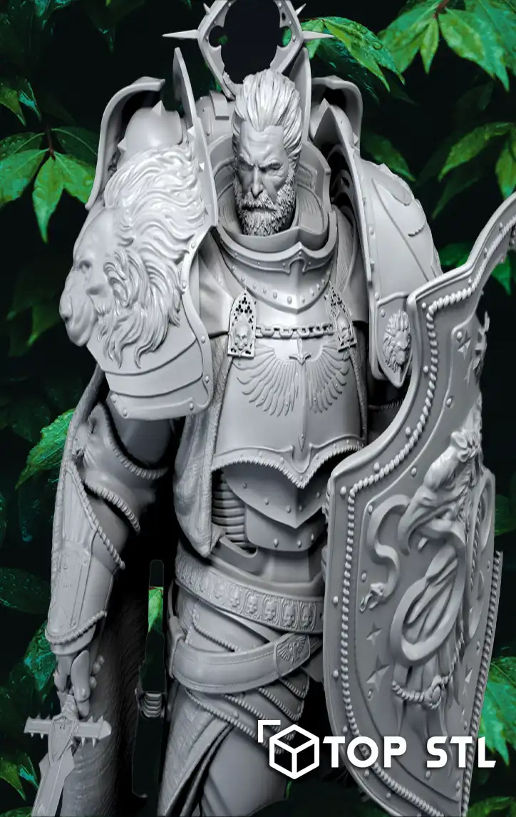 Warhammer 40k Lion El Johnson Files Dragon Ball STL Model for Resin & FDM - Image 4