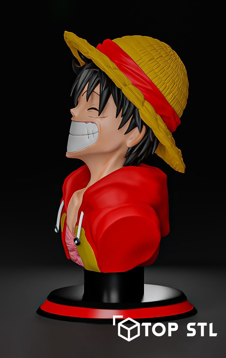 Luffy Bust – 3D Print STL Model - Image 2