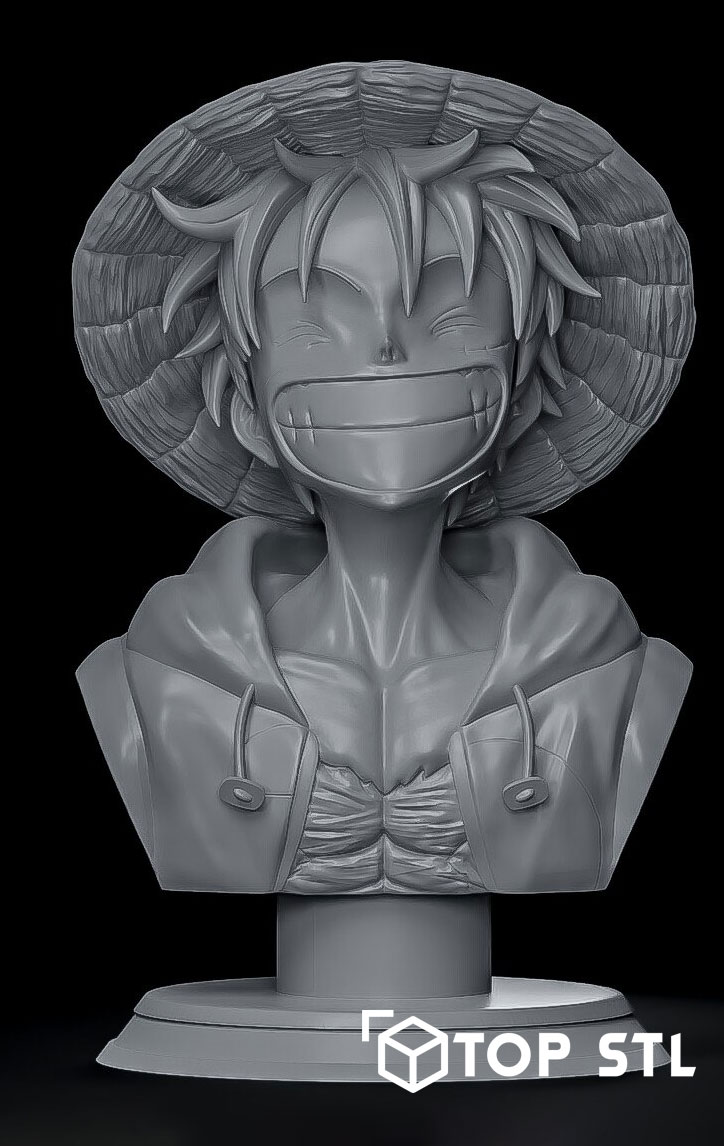 Luffy Bust – 3D Print STL Model - Image 4