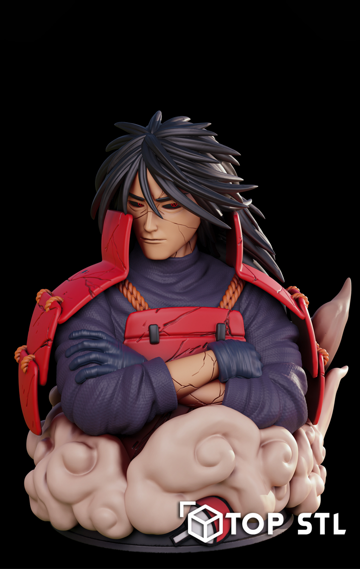 Madara Uchiha Bust (Naruto) High-Detail STL 3D Model