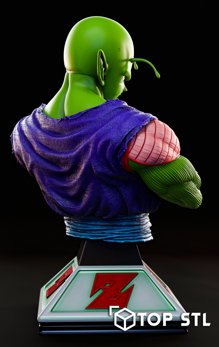 Piccolo Bust High-Detail STL 3D Model - Image 3