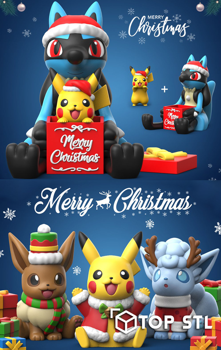 Pokemon Christmas Pack – 3D Print STL Model - Image 2
