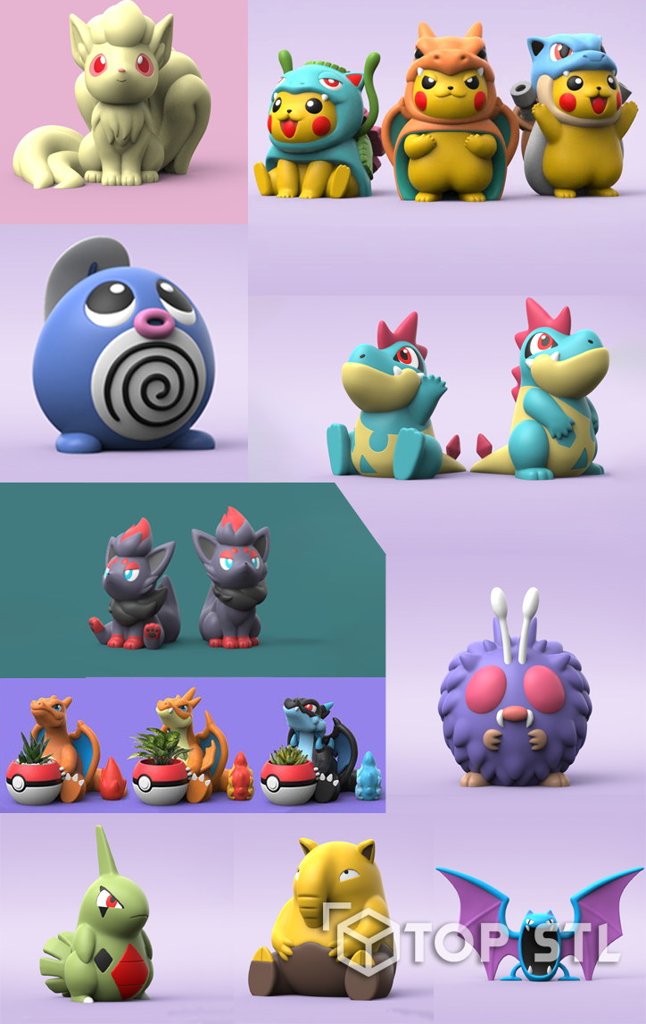 Pokemon July Pack – High-Detail STL 3D Model