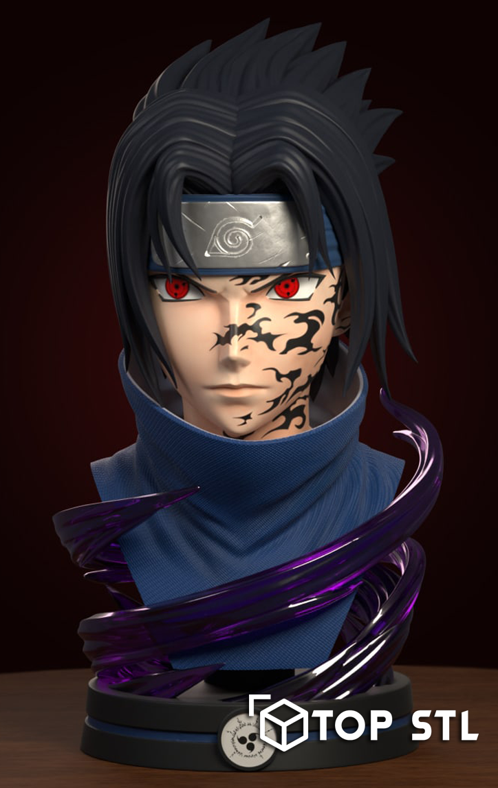 Sasuke Bust Naruto – Collectible STL 3D Print