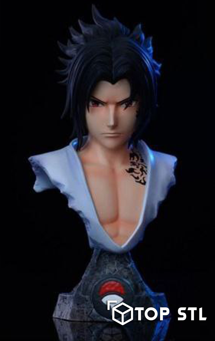 Sasuke Uchiha Bust Naruto Resin 3D Printable STL