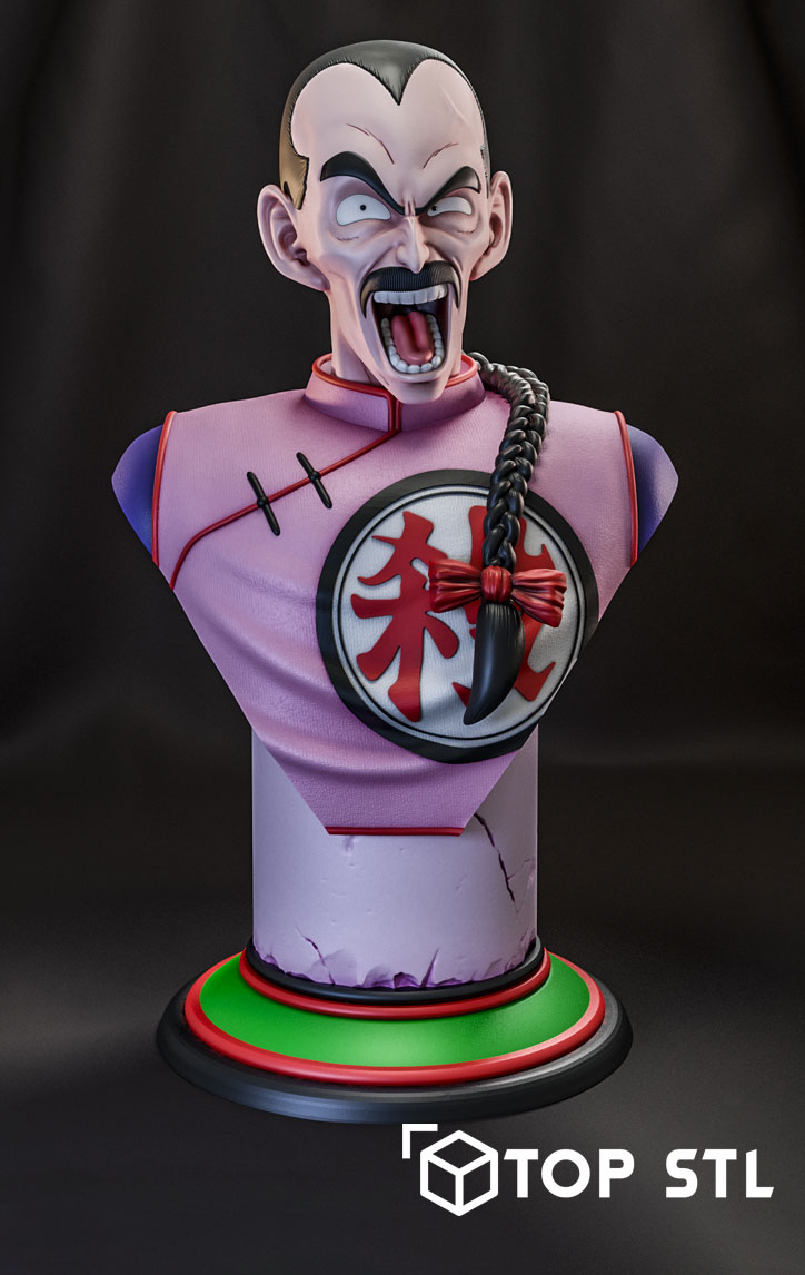 Dragon Ball Tao Pai Pai Bust | STL Model for Resin & FDM