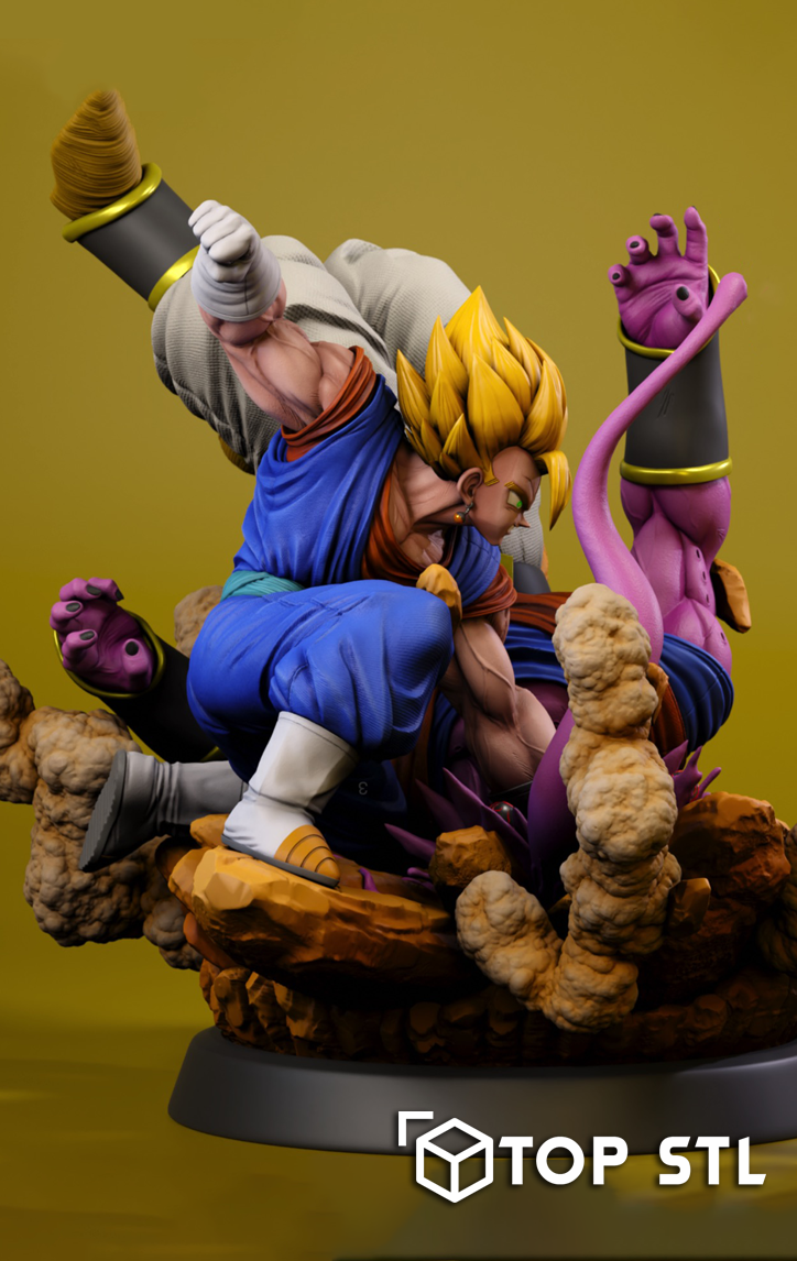 Vegito vs Buu Gohan (Dragon Ball) High-Detail STL 3D Model - Image 2