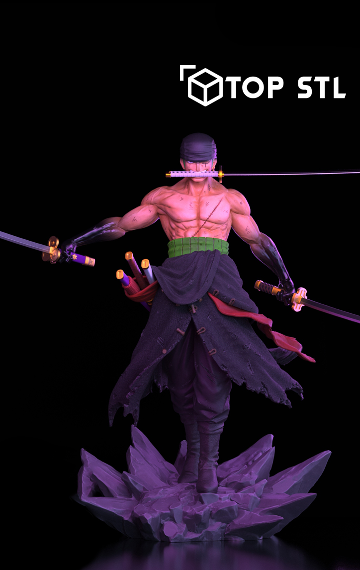 Zoro Ashura One Piece STL 3D Print File