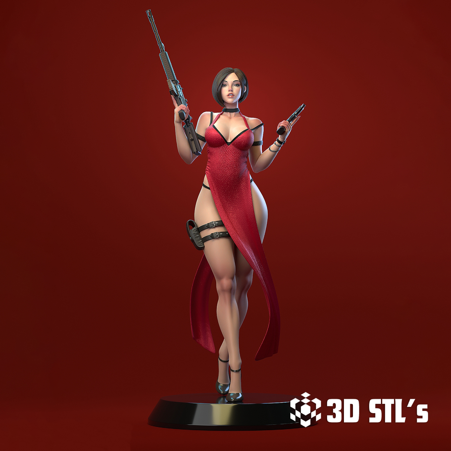 Ada Wong STL – 3D print preview 2