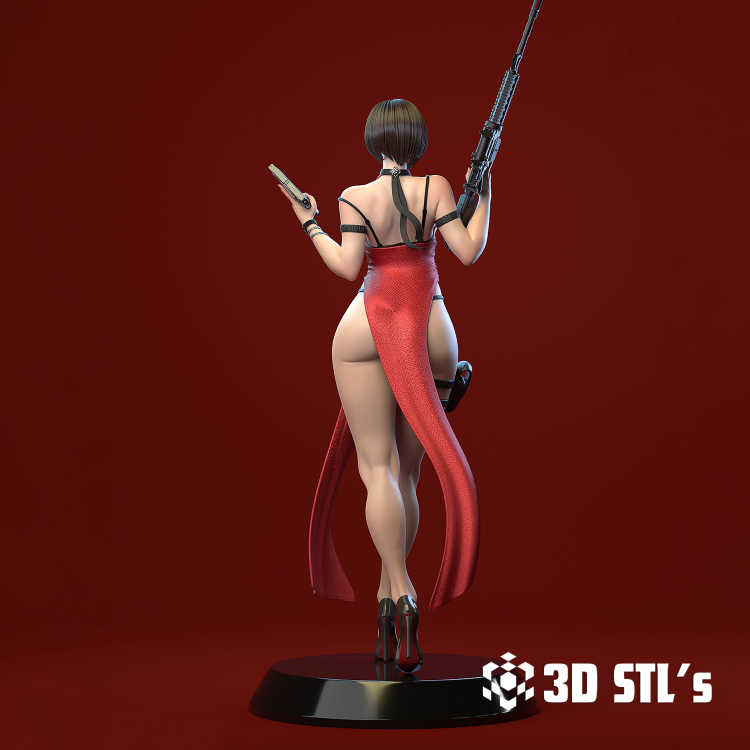 Ada Wong STL – 3D print preview 3