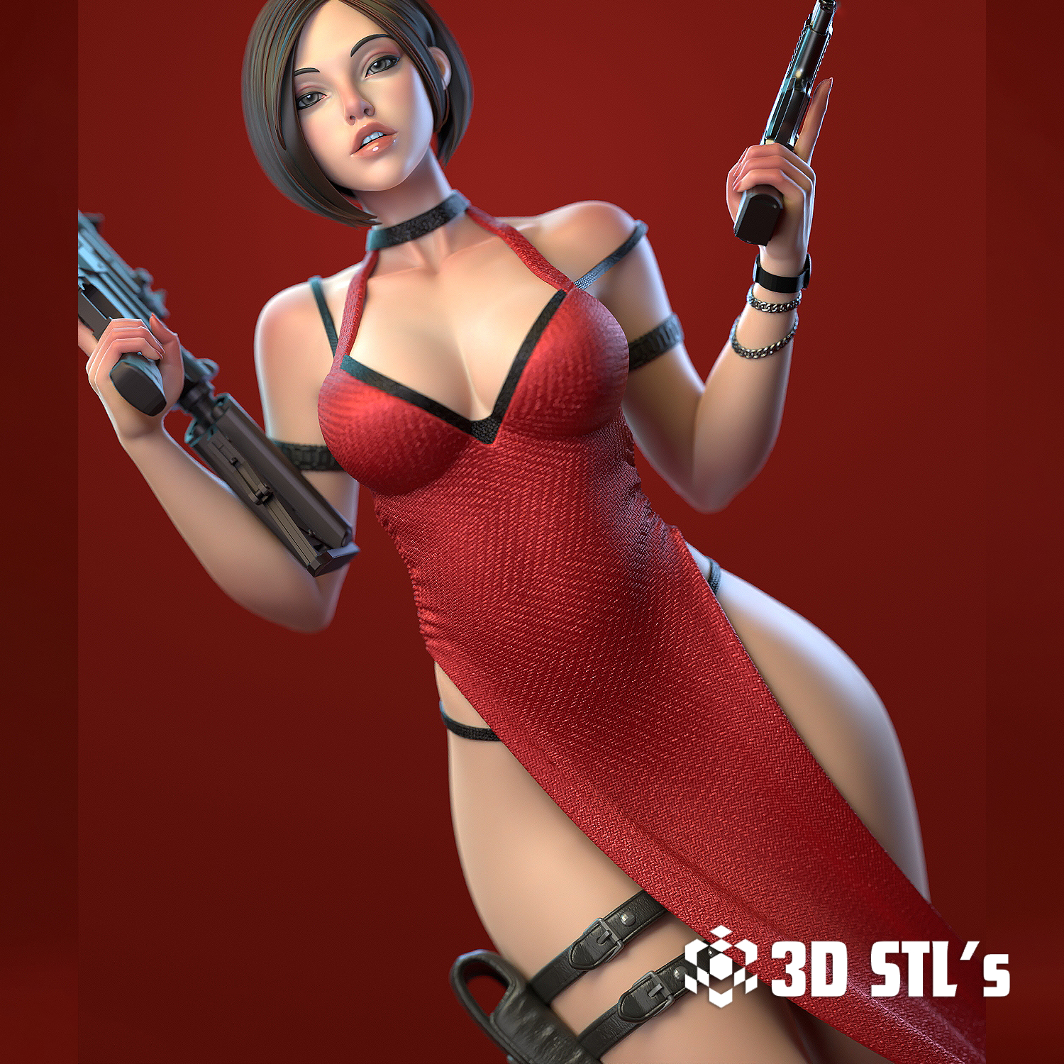 Ada Wong STL – 3D print preview 5