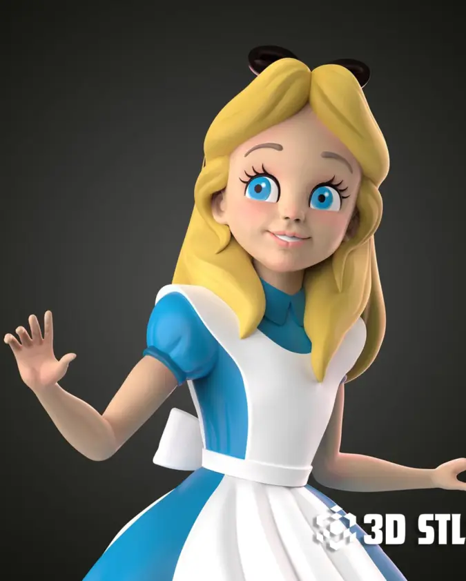 Alice in Wonderland STL – Fairy Tale 3D Print Figure