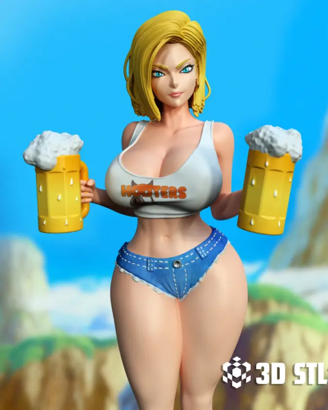 Android 18 STL – Dragon Ball Z Figure (18+ Version)