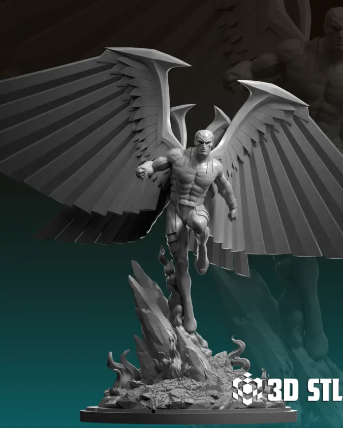 Archangel STL File – Marvel X-Men Winged Mutant 3D Print