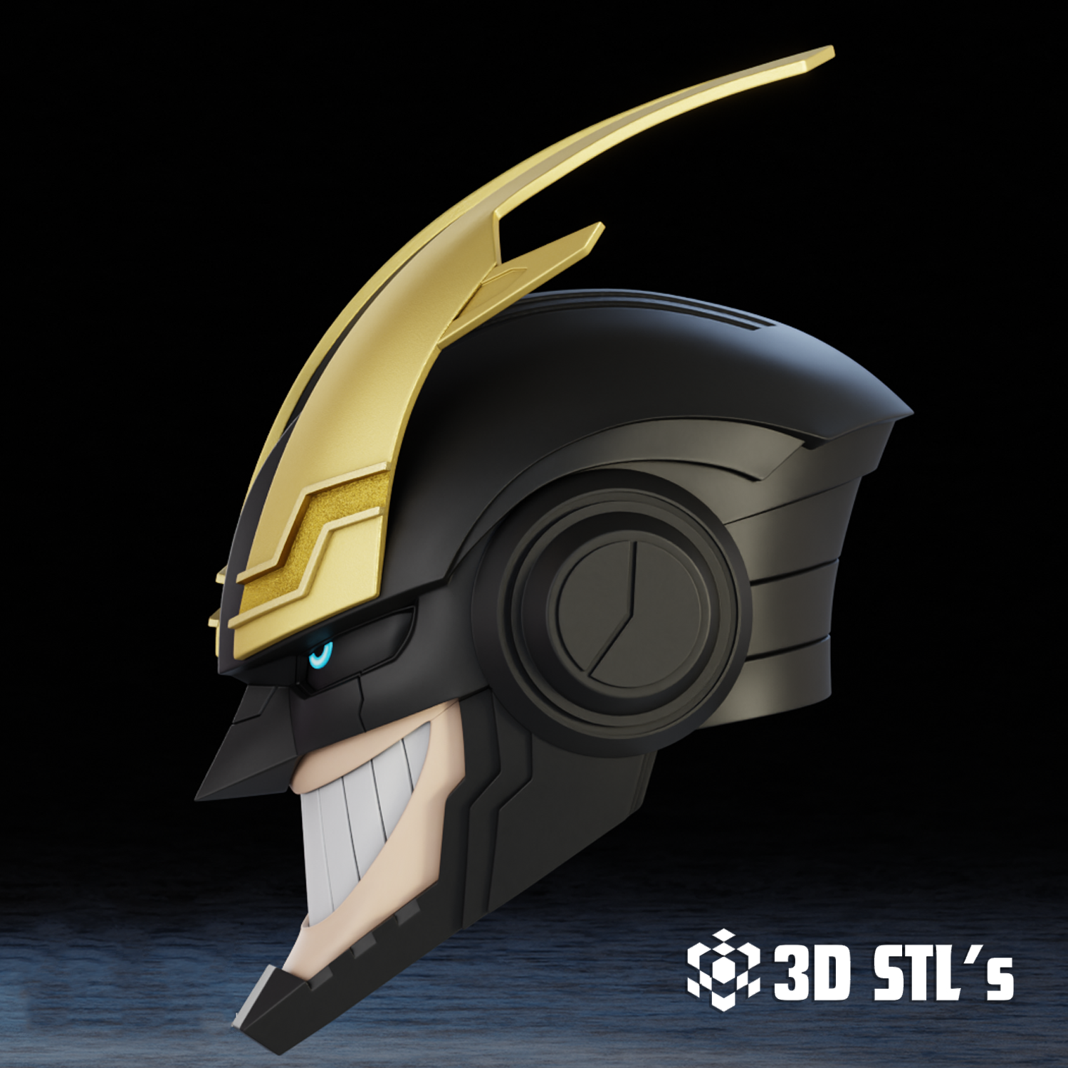 Armored All Might Helmet STL – 3D print preview 2
