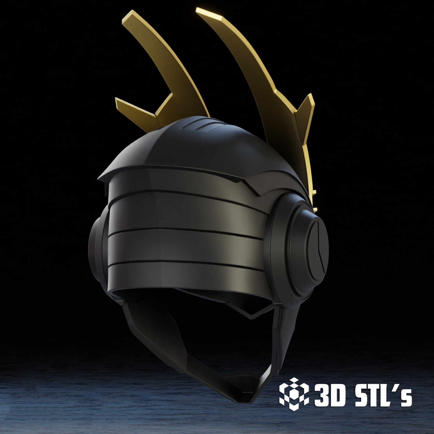 Armored All Might Helmet STL – 3D print preview 5