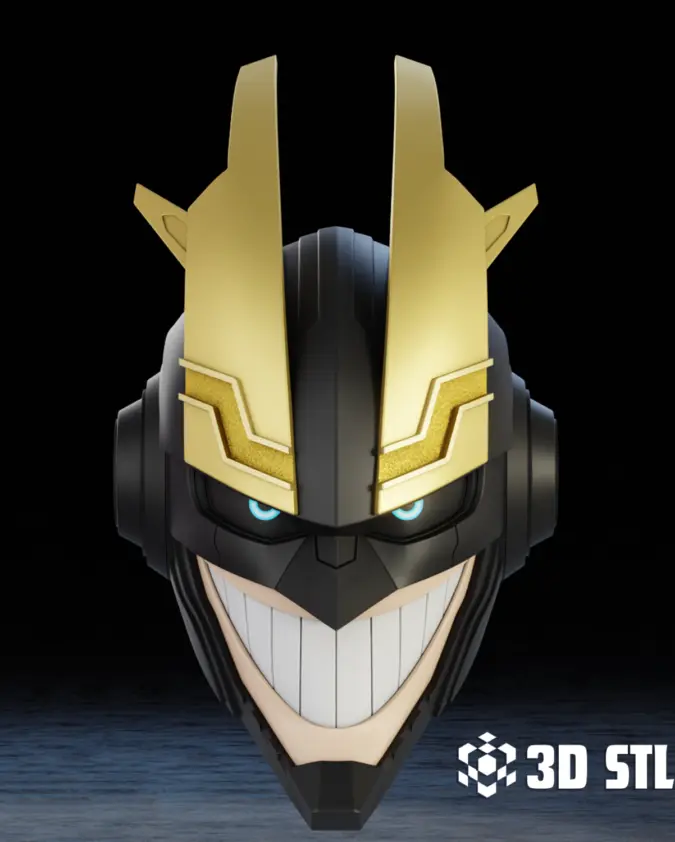 Armored All Might Helmet STL – My Hero Academia Cosplay