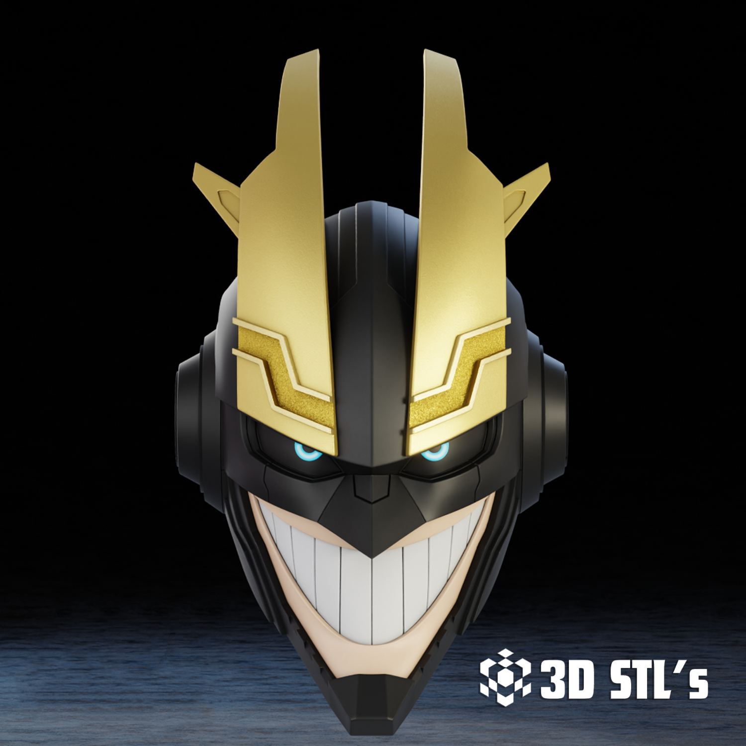 Armored All Might Helmet STL – My Hero Academia Cosplay