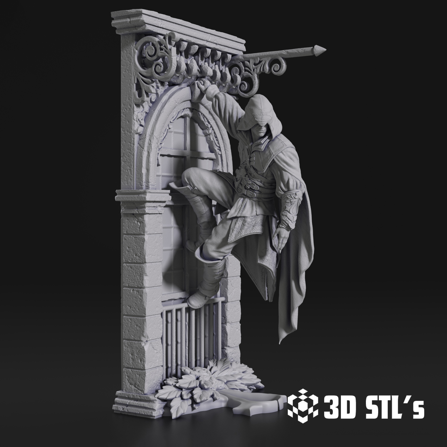 Assassin's Creed STL File – 3D print preview 2
