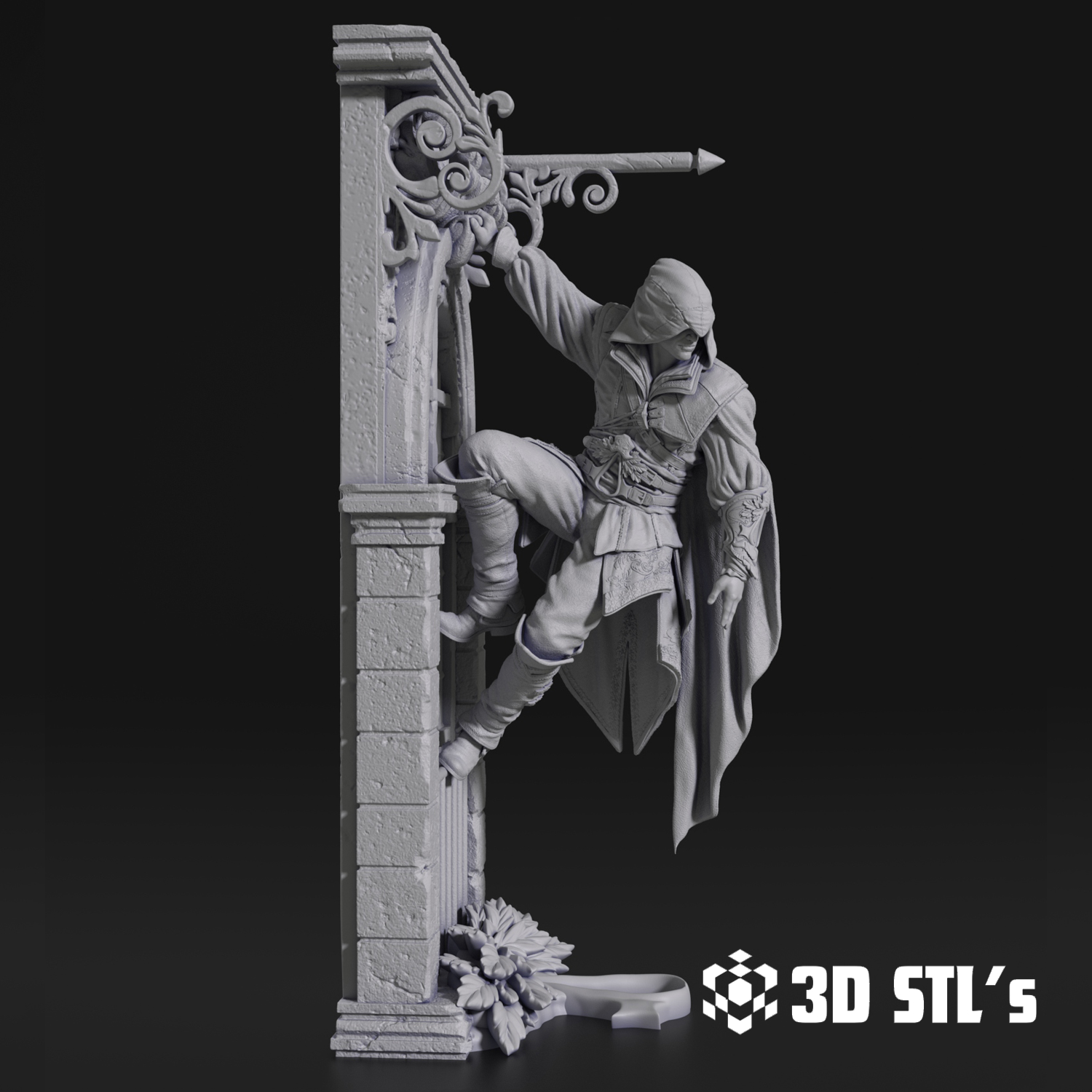 Assassin's Creed STL File – 3D print preview 3