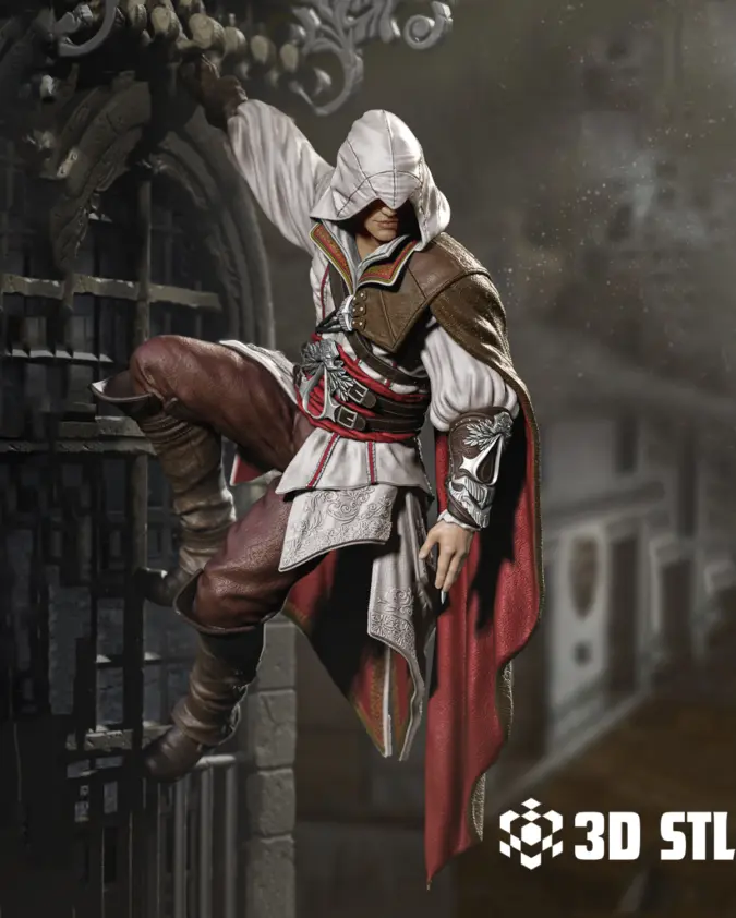 Assassin's Creed STL File – Hooded Assassin 3D Print Figure