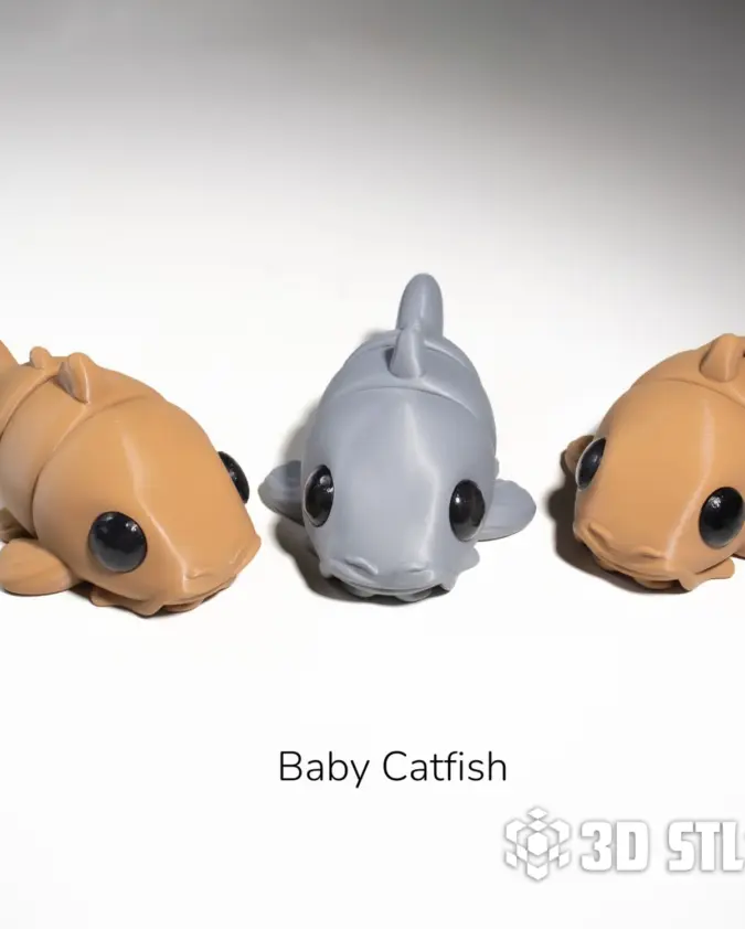 Baby Catfish STL & 3MF – Cute Fish Mini with Keychain