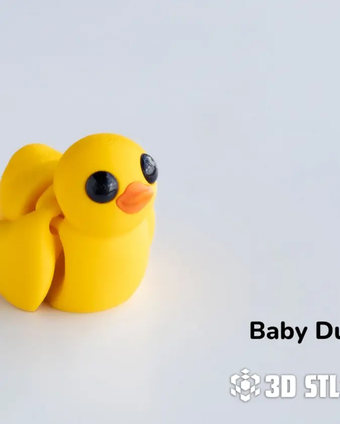 Baby Duck STL & 3MF – Cute Duckling Mini with Keychain
