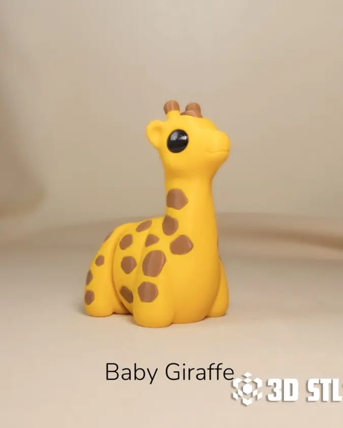 Baby Giraffe STL & 3MF – Cute Safari Animal 3D Print