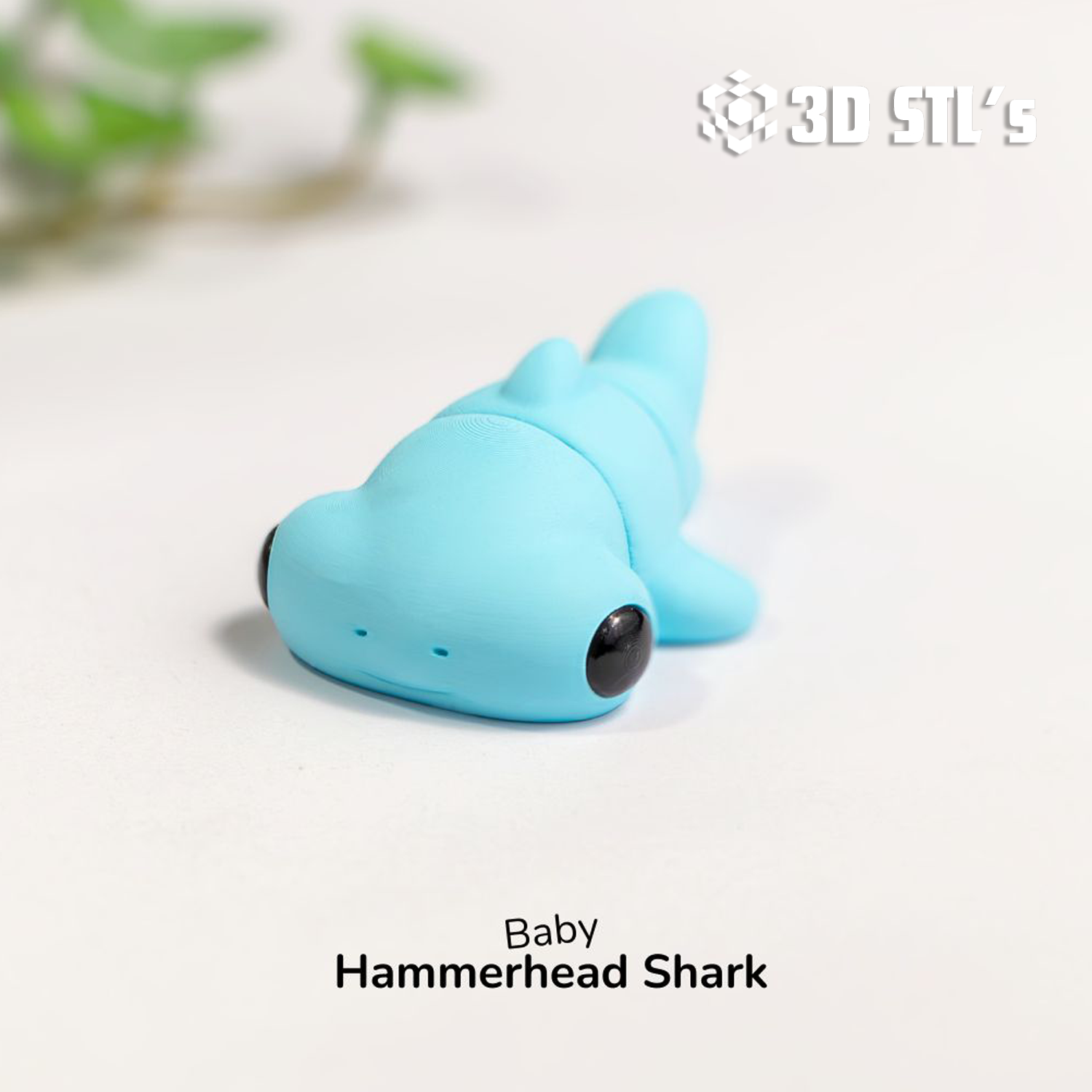 Baby Hammerhead Shark STL & 3MF – Cute Ocean Mini 3D Print