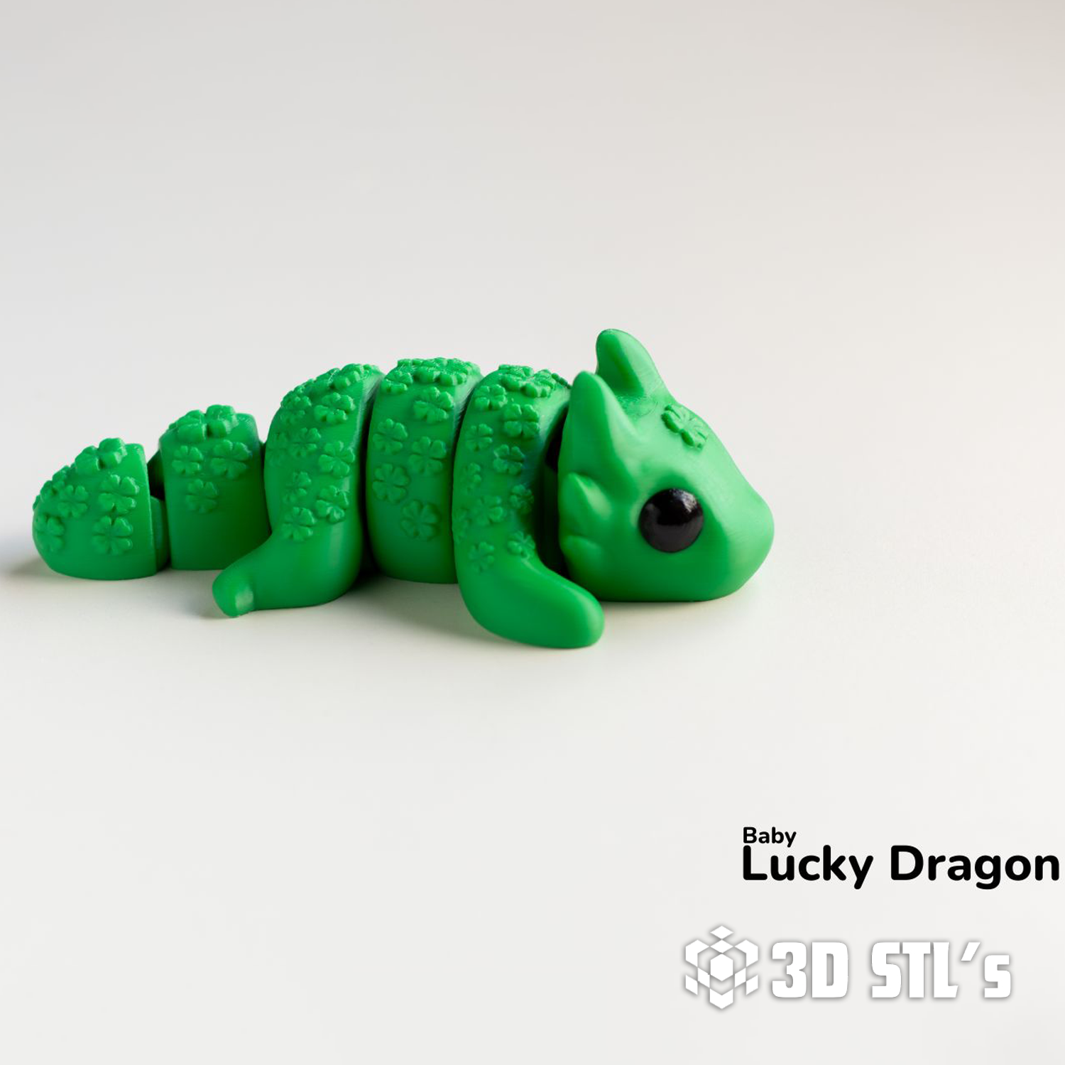 Baby Lucky Dragon STL & 3MF – Cute Fantasy Mini with Keychain