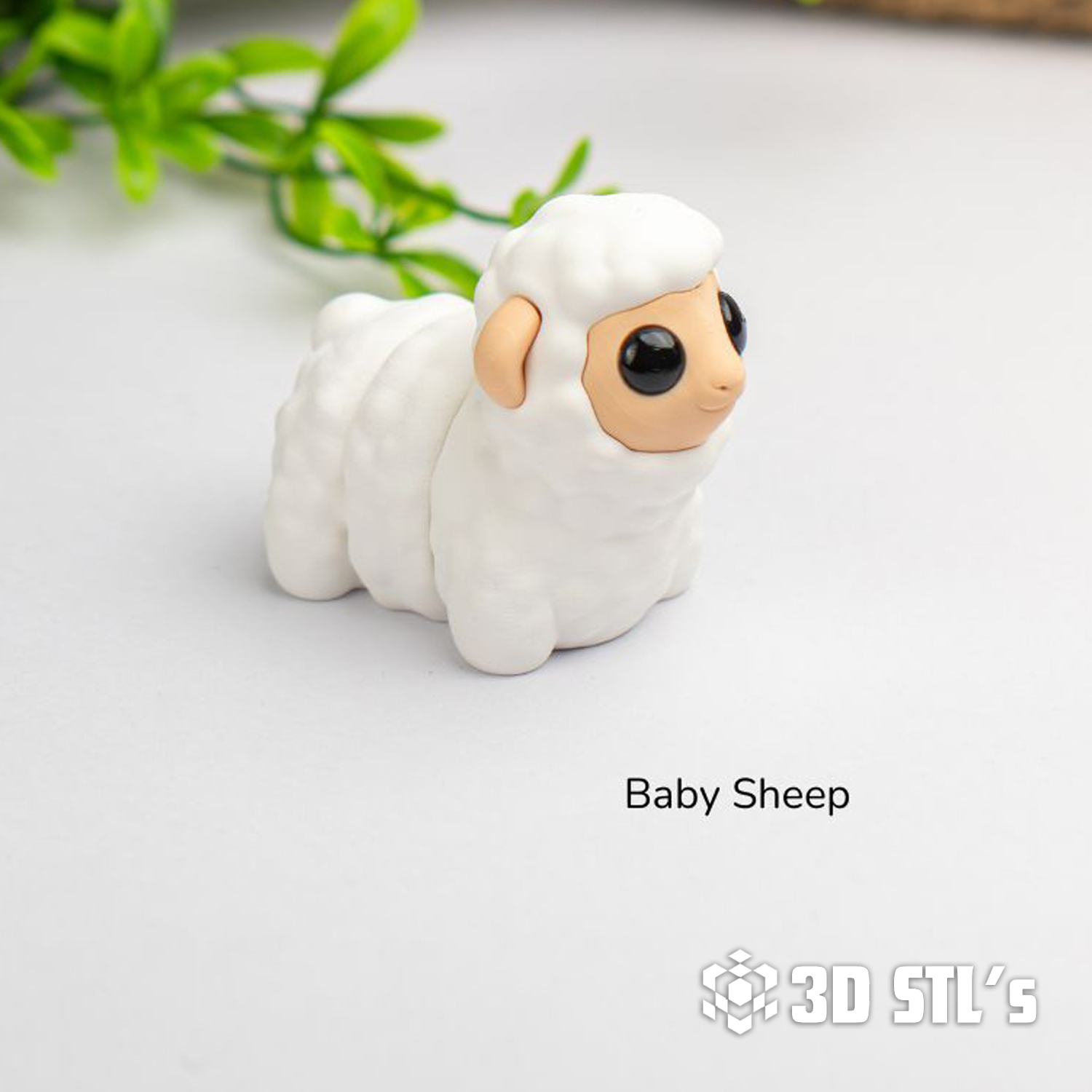 Baby Sheep STL & 3MF – Fluffy Farm Mini with Keychain