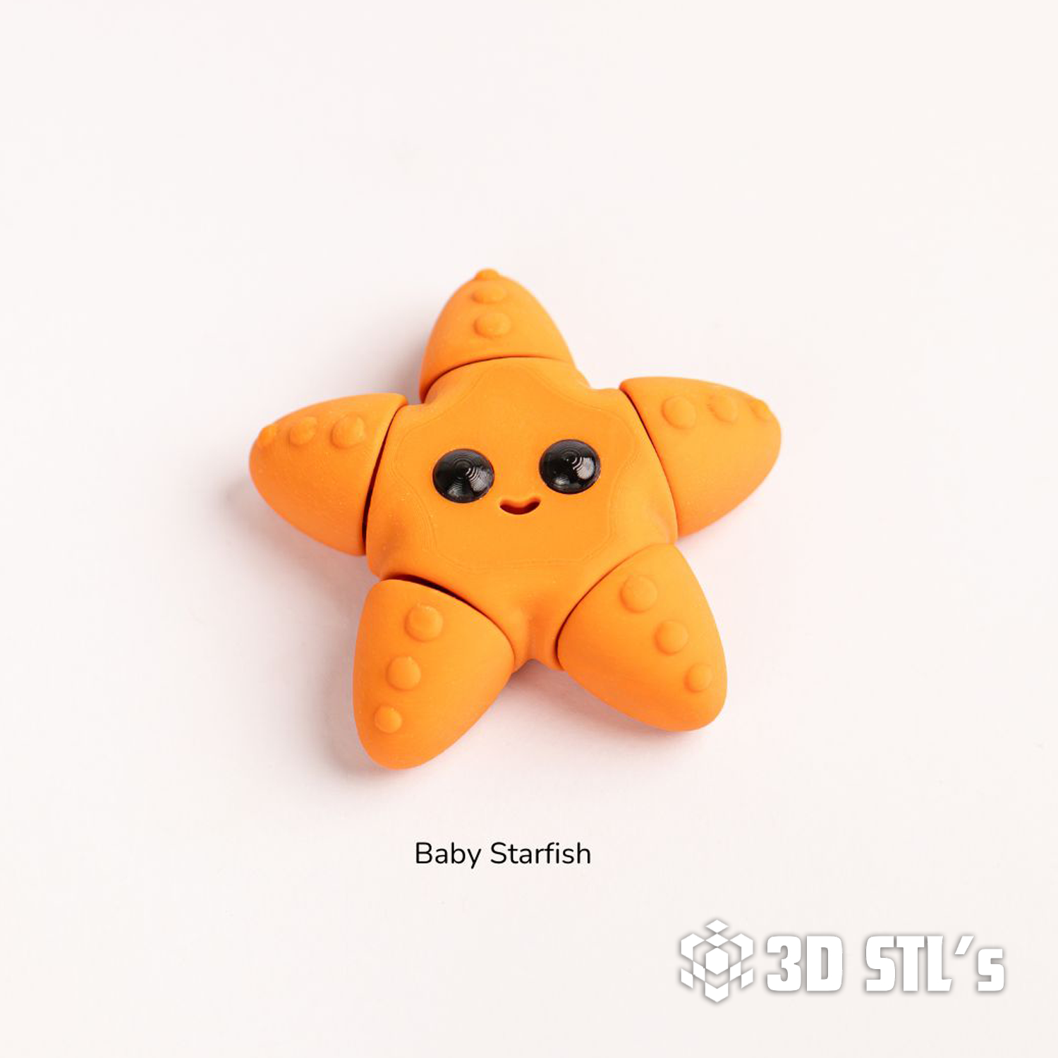 Baby Starfish STL & 3MF – Smiling Sea Star Mini with Keychain