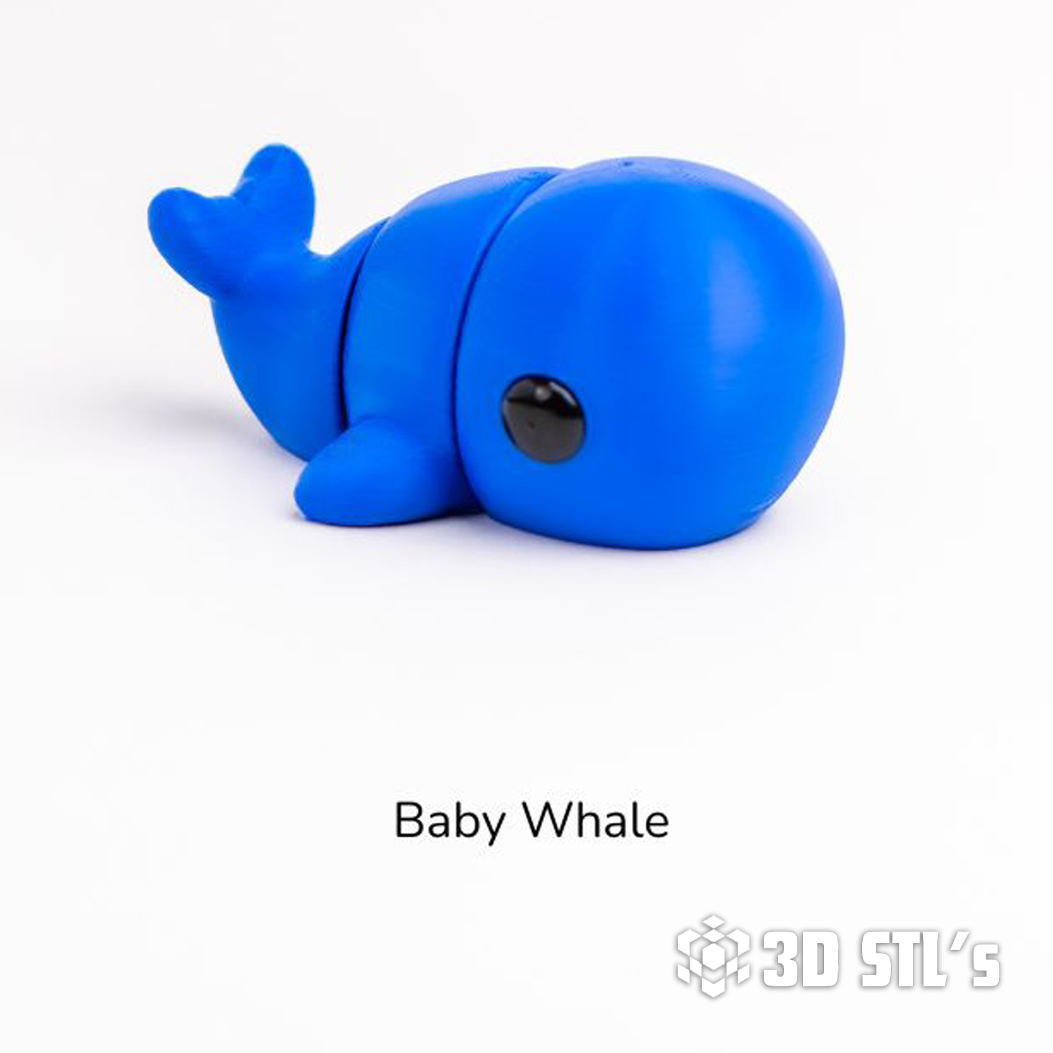Baby Whale STL & 3MF – Cute Ocean Mini with Keychain