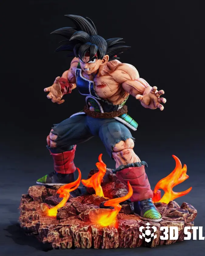 Bardock STL – Dragon Ball Saiyan Warrior 3D Print Figure