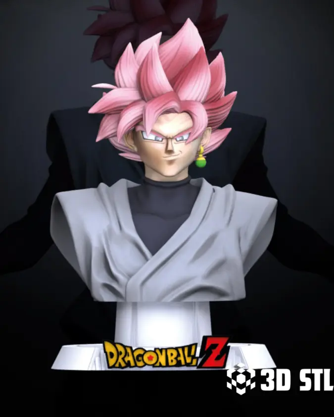 Goku Black Bust STL – Dragon Ball Super 3D Printable Bust