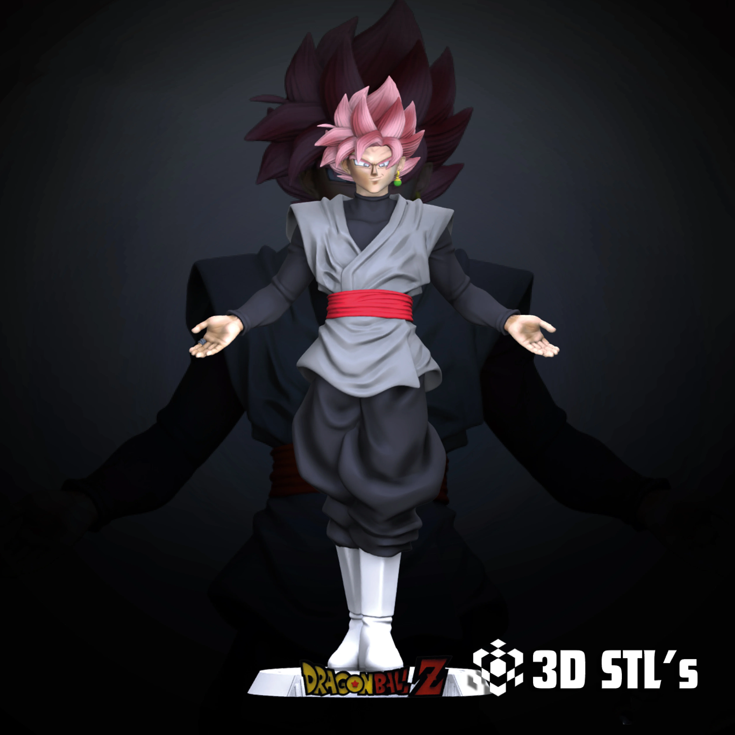 Goku Black STL File – Dragon Ball Super 3D Print Figure