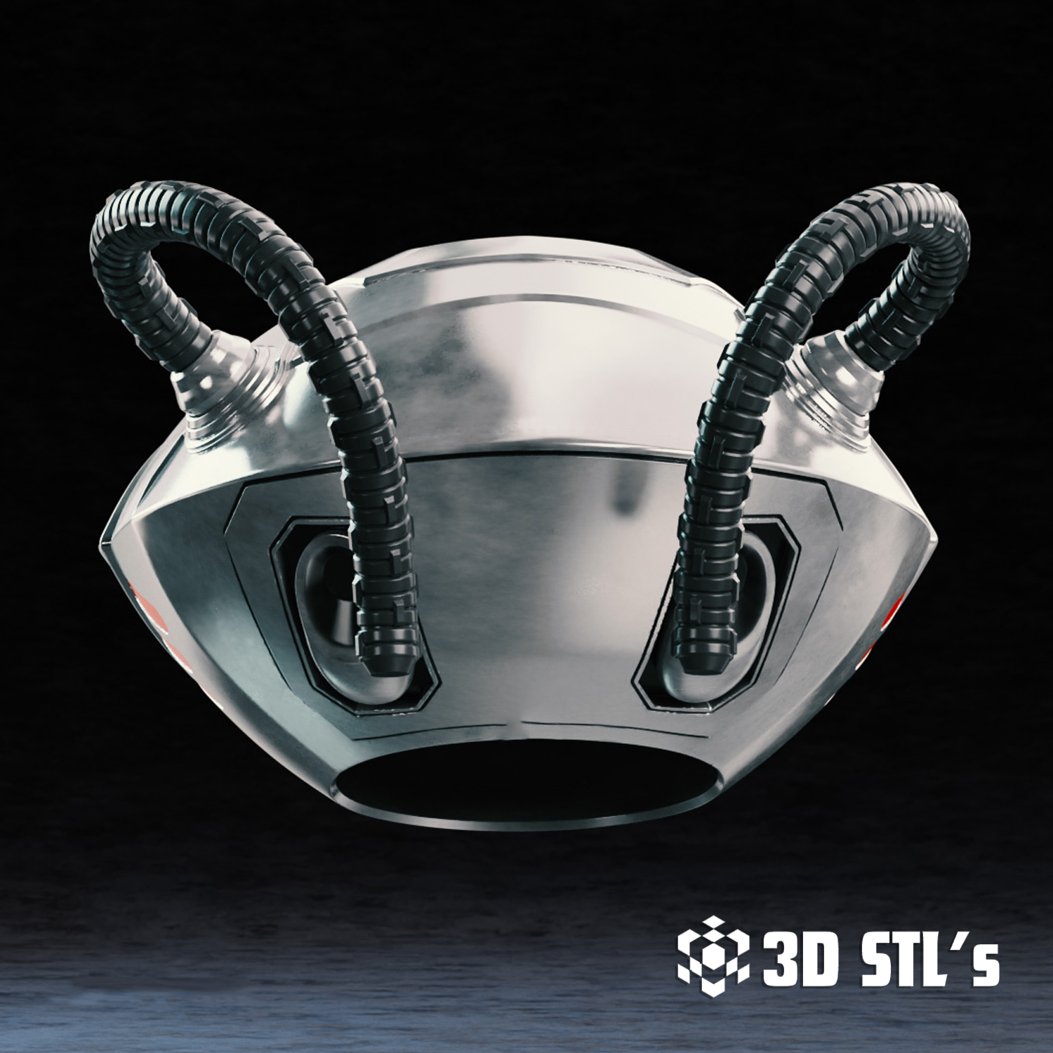 Black Manta Helmet STL – 3D print preview 5