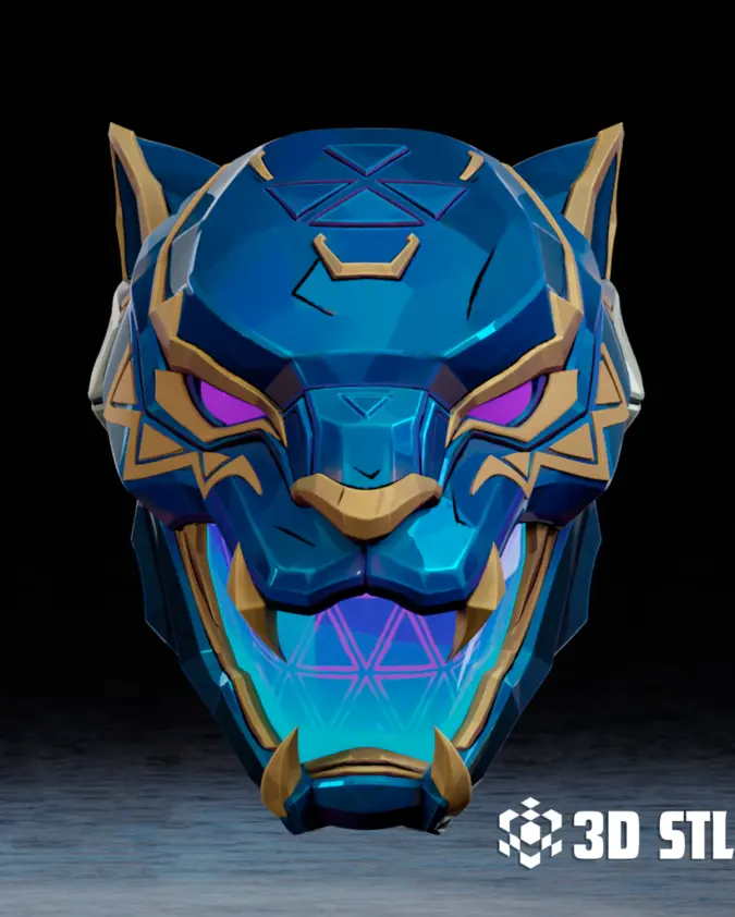 Black Panther Helmet STL – Marvel Rivals Wearable Cosplay Mask