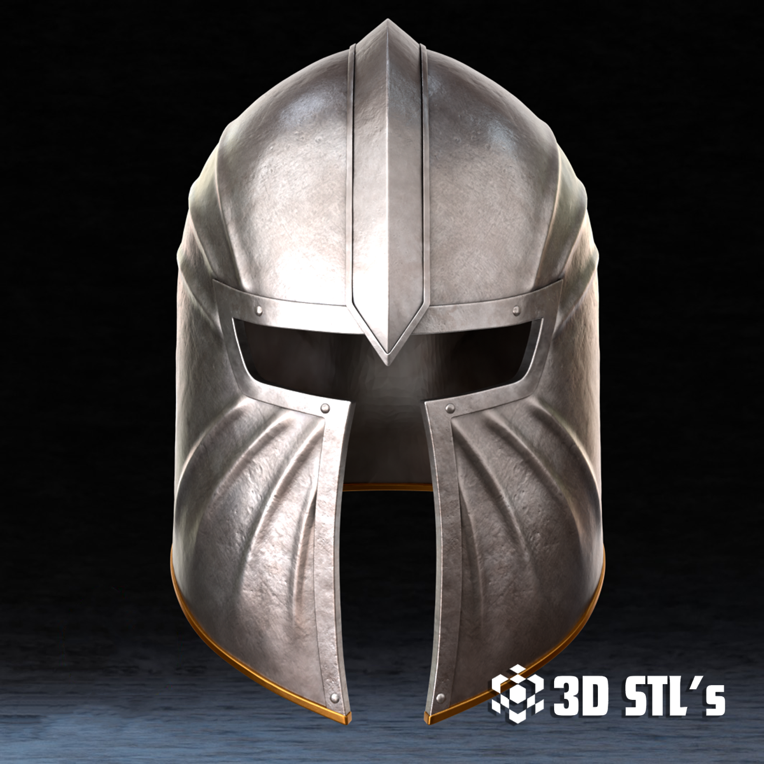 Blackwood Steel Armor Helmet STL – Medieval Knight Cosplay