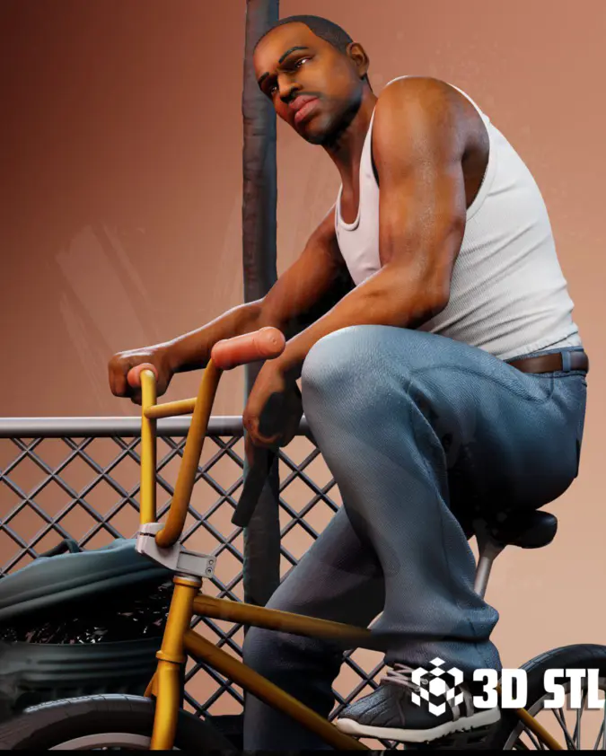CJ STL File – GTA San Andreas Carl Johnson 3D Print Figure