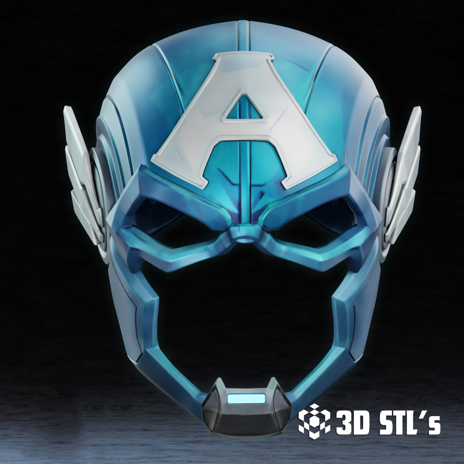 Captain America Mask STL – Marvel Rivals Wearable Helmet