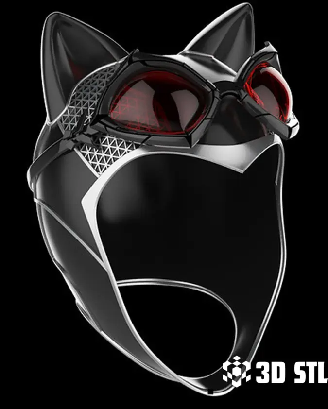 Catwoman Helmet STL – Batman Arkham Knight Wearable Cosplay