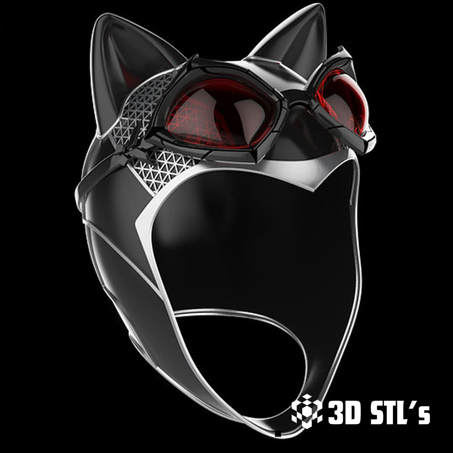 Catwoman Helmet STL – Batman Arkham Knight Wearable Cosplay